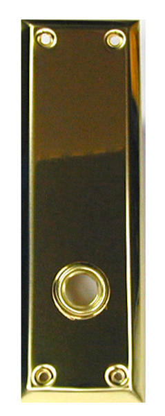Brass Escutcheon Plate With Knob & Key Slot NOS Screws Progressive Hardware