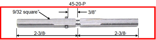 32230810K1 8x105 mm Alpertec Galvanised Square Fastening Spindle for Door Handle Set Door Fittings